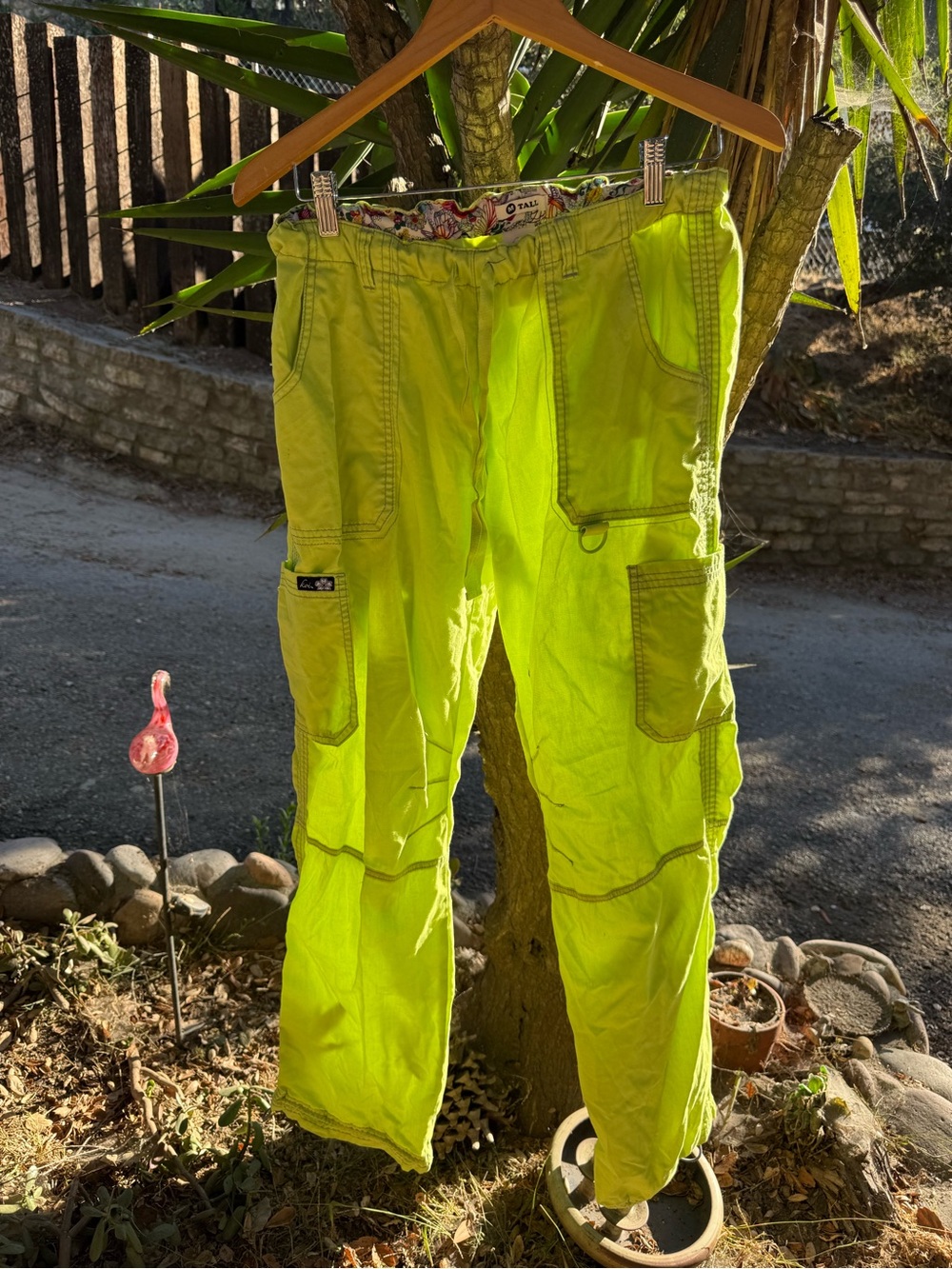 Women’s Neon Lime Green Cargo Pants
